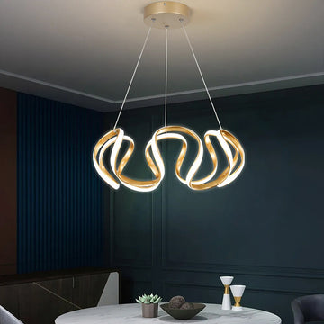 Rola Gold LED Unique Geometric Pendant Light Haning Ceiling Light